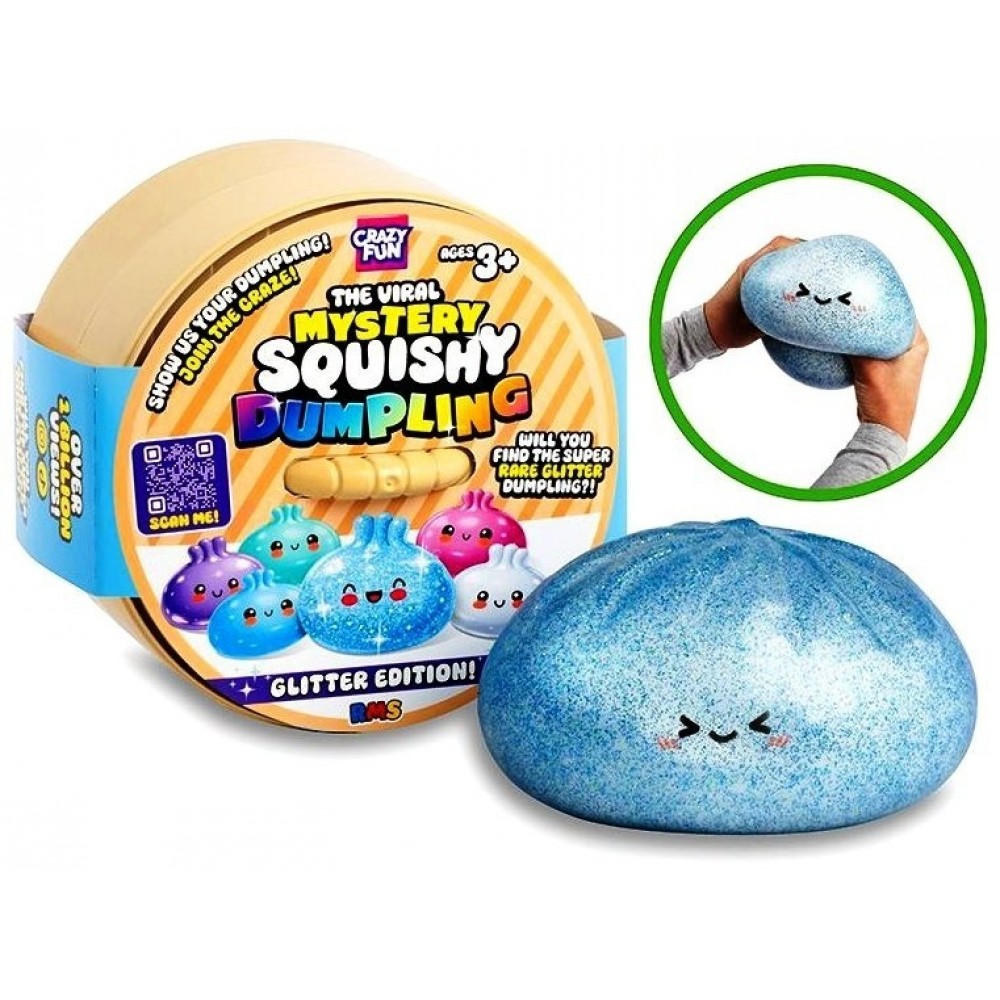 Original Viral Mystery Squishy Dumpling Large 17cm Glitter Edition